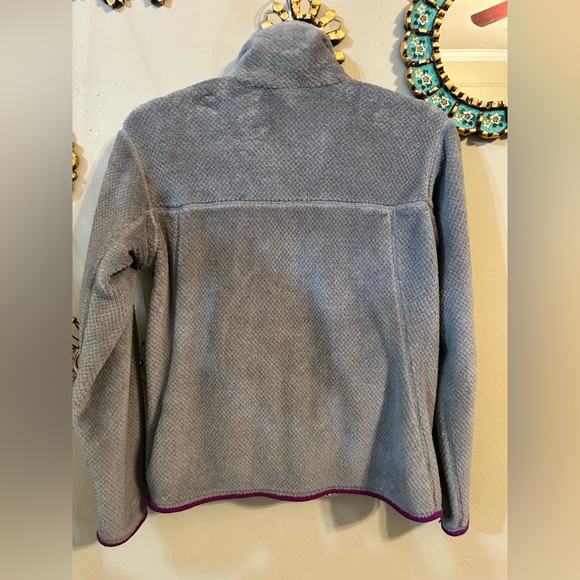 Patagonia Women's Re-Tool Snap-T Fleece Pullover Sweater Small Gray Purple - Picture 5 of 5